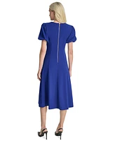 Dkny Women's Bubble-Sleeve Scuba-Crepe Midi Dress