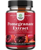 Nature's Craft Pomegranate Extract Capsules, Supplement for Heart Health and Joint Support, Nature's Craft, 180 ct