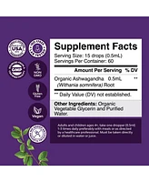 Nature's Craft Organic Ashwagandha Drops, Adaptogenic Pure Ashwagandha Tincture for Energy Stress and Mood Support, Nature's Craft, 60mL