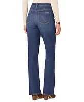 Democracy Women's "Ab"Solution High Rise Itty Bitty Bootcut Cascading Rhinestone-Trim Jeans