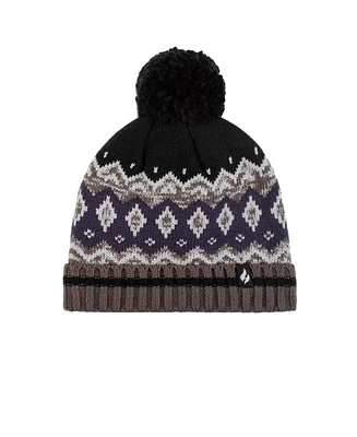 Heat Holders Men's Dylan Patterned Hat with Pom