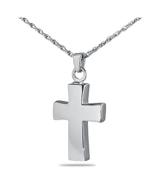 Sterling Silver Cross Cremation Pendant with 18 inch Necklace