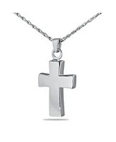 Sterling Silver Cross Cremation Pendant with 18 inch Necklace