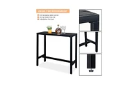 Slickblue Patio Bar Table with Adjustable Knob Stylish and Functional Outdoor Table for Relaxation