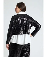 Eloquii Plus Collared Sequin Twofer