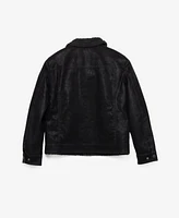 Boy's Faux Suede Ranger Jacket With Shearling Lining
