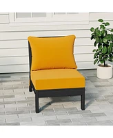 WestinTrends Outdoor Hdpe Deep Seating Modular Armless Patio Chair with Cushions