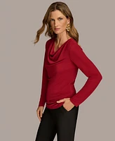 Donna Karan New York Women's Draped Long-Sleeve Top