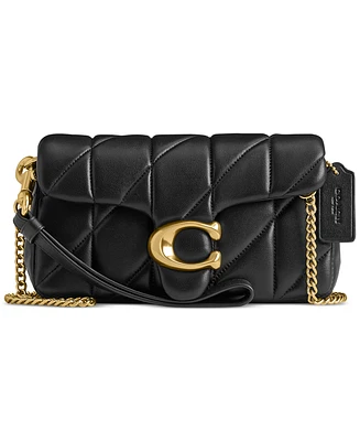 Coach Quilted Pillow Leather Tabby Wristlet with Chain