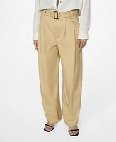 Mango Women's Belted Lyocell Pants