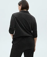 Mango Women's Lurex-Knit Flared Pants