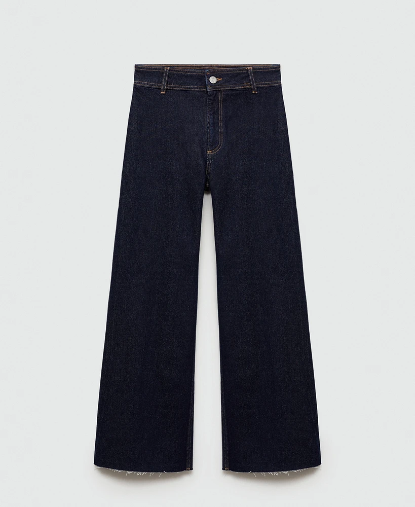 Mango Women's Catherin Culotte High-Rise Jeans