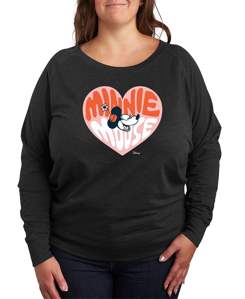 Hybrid Apparel Plus Disney Minnie Mouse Heart Graphic Pullover T-shirt