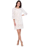 Vince Camuto Women's Lace Blouson-Sleeve Shift Dress