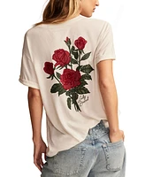 Lucky Brand Women's Graphic Print Rose T-Shirt