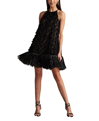 Tadashi Shoji Women's Prima Sequin Tulle Trapeze Mini Dress