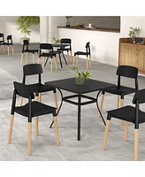 Gouun Modern Dining Side Chairs Set of 4 with Ergonomic Backrest for Dining Room