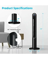 Gouun 42 Inch 80 Degree Tower Fan with Smart Display Panel and Remote Control