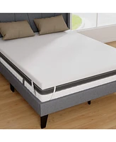 Gouun 3 Inch Gel-Infused Memory Foam Mattress Topper with Removable Cover-Queen Size