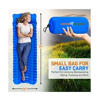 SereneLife Ultralight Sleeping Pad with Carrying Bag, Compact & Lightweight, Blue