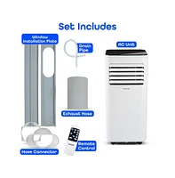 SereneLife Portable Air Conditioner, 8000 Btu, Dehumidifier & Fan Modes