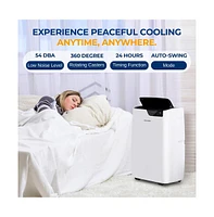 SereneLife Portable Air Conditioner, 14000 Btu, Dehumidifier & Fan Modes