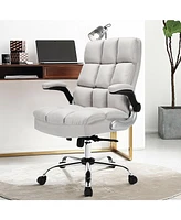 Gouun Adjustable Swivel Office Chair with High Back and Flip-up Arm