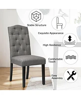 Gouun Set of 2 Tufted Upholstered Dining Chairs