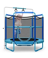 Gouun 5 Feet Kids 3-in-1 Game Trampoline with Enclosure Net Spring Pad