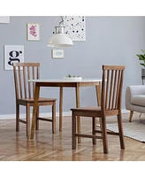 Gouun Set of 2 Dining Chairs with Solid Wooden Legs