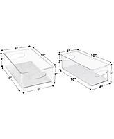 Sorbus Clear Storage Bins For Kitchen Pantry, Fridge & More (4 Pack Variety)