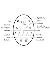 Gouun 1500 W Led Portable Oscillating Ptc Ceramic Space Heater