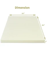 Gouun 3-Inch Bed Mattress Topper Air Cotton for All Night's Comfy Soft Mattress Pad-Queen Size