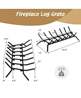 Gouun 31 Inch Fireplace Grate for Outdoor Fire Pit-l