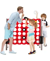 Gouun 3.5 Feet Tall Jumbo 4 to Score Giant Game Set with 42 Jumbo Rings