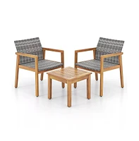 Gouun 3 Pieces Patio Furniture Set with Chair