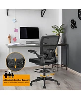 Gouun Height Adjustable Drafting Chair with Flip Up Arms