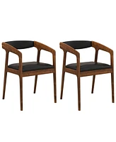 Gouun Upholstered Armchairs Set of 2 with Cozy Backrest and Padded Seat Cushion