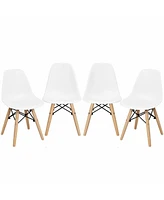 Gouun 4 Pcs Children Chair Set Medieval Style Dining Chairs with Wood Legs