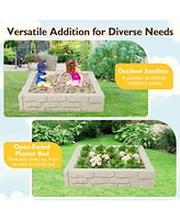 Gouun 2-In-1 Hdpe Kids Sandbox with Cover and Bottom Liner