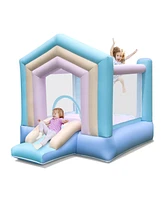 Gouun Kids Bounce House with Slide and Basketball Rim Bouncy Castle for Party without Blower