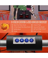 Gouun Foldable Double Electronic Basketball Game with 4 Balls Indoor