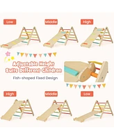 Gouun 3-in-1 Climbing Set Foldable and Adjustable Kids Triangle Set