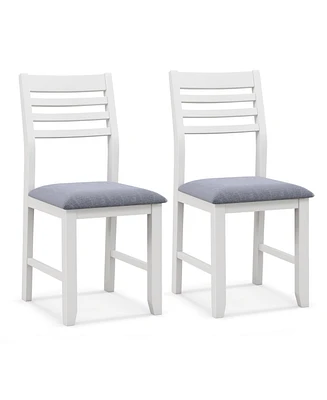 Gouun Wooden Dining Chair Set of 2 with Rubber Wood Frame and Padded Cushion