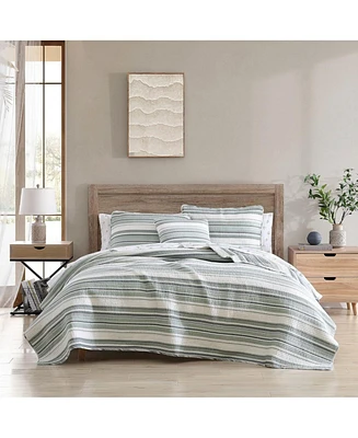 Stone Cottage Fresno Cotton Green 4 Piece Quilt Set-King