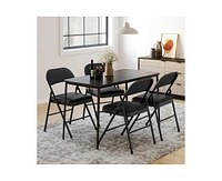gaomon 4 Pack Folding Chairs With Padded Cushion and Back, for Outside, Foldable Metal Frame Hold Up to 350 Lbs, Chai