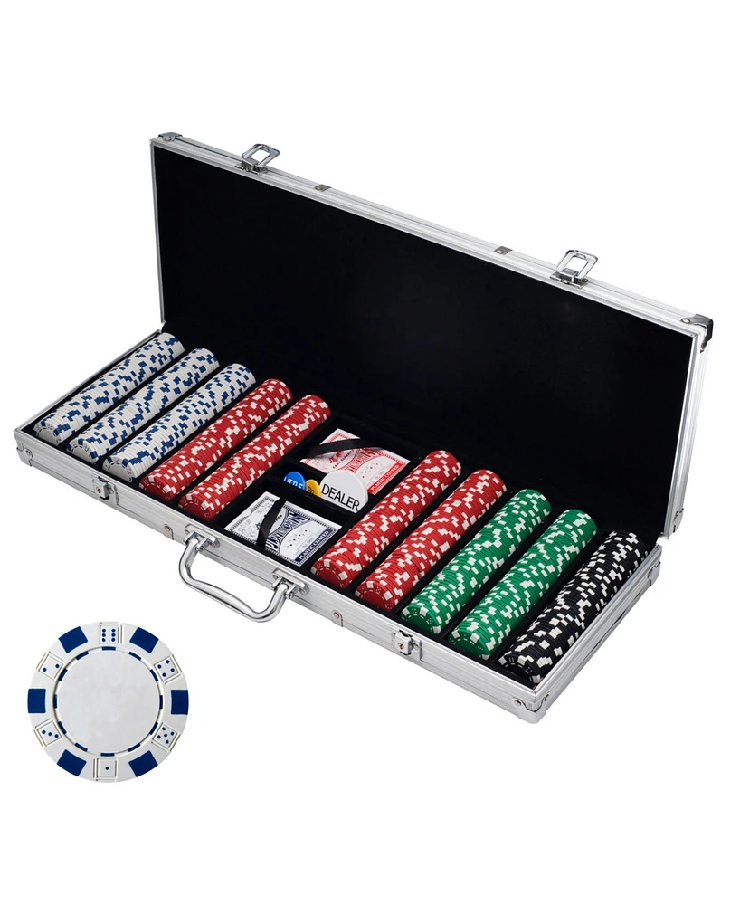 Trademark Poker Recreational Poker Set with 500 Chips and Case