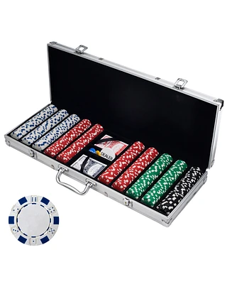 Trademark Poker Recreational Poker Set with 500 Chips and Case