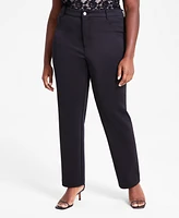 Bar Iii Plus Scuba-Knit Trousers, Exclusively at Macy's