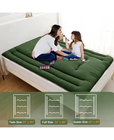 gaomon Japanese Floor Mattress Full, Foldable Futon, Thick Sleeping Pad & Portable Camping Mattress, for Living Room Guest